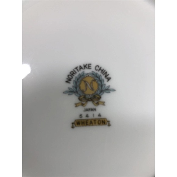 Noritake China Wheaton 9” Round Serving Bowl 5414 W/wheat Stalk Design&Gold Trim - Picture 4 of 4